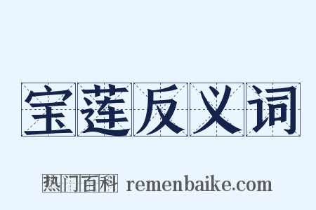 宝莲反义词是什么意思的图片